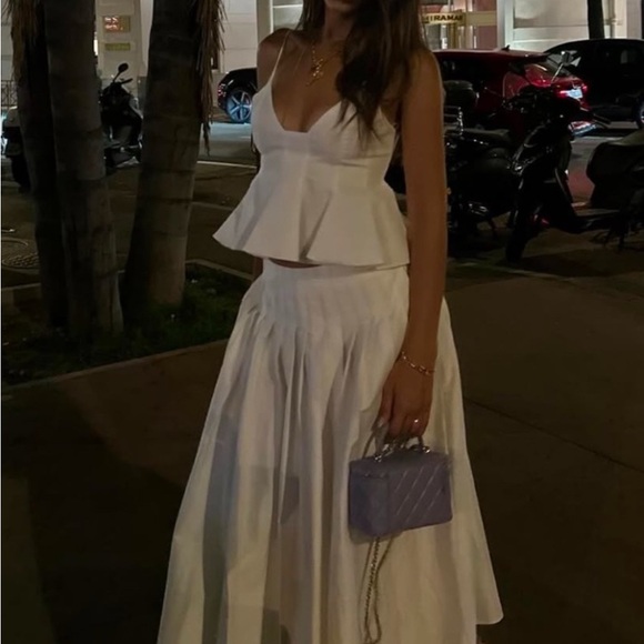 NWT Zara Cotton Blend Box Pleated Midi Skirt - Picture 8 of 10